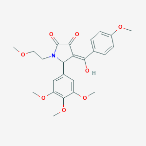 molecular formula C24H27NO8 B265599 3-hydroxy-4-(4-methoxybenzoyl)-1-(2-methoxyethyl)-5-(3,4,5-trimethoxyphenyl)-1,5-dihydro-2H-pyrrol-2-one 