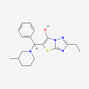 molecular formula C19H24N4OS B2655996 2-乙基-5-((3-甲基哌啶-1-基)(苯基)甲基)噻唑并[3,2-b][1,2,4]三唑-6-醇 CAS No. 898361-56-3