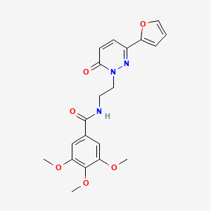 molecular formula C20H21N3O6 B2656003 N-(2-(3-(furan-2-yl)-6-oxopyridazin-1(6H)-yl)ethyl)-3,4,5-trimethoxybenzamide CAS No. 946365-12-4