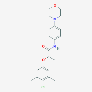 molecular formula C21H25ClN2O3 B2656006 2-(4-chloro-3,5-dimethylphenoxy)-N-(4-morpholin-4-ylphenyl)propanamide CAS No. 786661-52-7