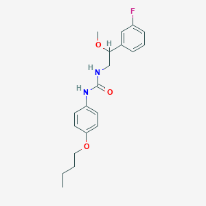 molecular formula C20H25FN2O3 B2656008 1-(4-丁氧基苯基)-3-[2-(3-氟苯基)-2-甲氧基乙基]脲 CAS No. 1797556-06-9