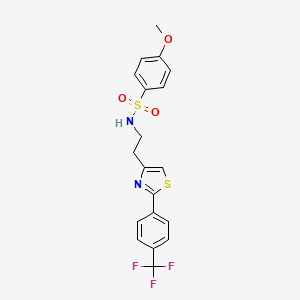 4-methoxy-N-(2-(2-(4-(trifluoromethyl)phenyl)thiazol-4-yl)ethyl)benzenesulfonamide