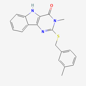 3-methyl-2-((3-methylbenzyl)thio)-3H-pyrimido[5,4-b]indol-4(5H)-one
