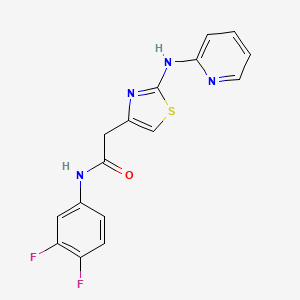 molecular formula C16H12F2N4OS B2656027 N-(3,4-difluorophenyl)-2-(2-(pyridin-2-ylamino)thiazol-4-yl)acetamide CAS No. 1226444-86-5