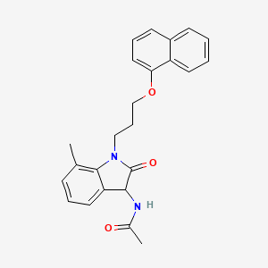 N-(7-methyl-1-(3-(naphthalen-1-yloxy)propyl)-2-oxoindolin-3-yl)acetamide
