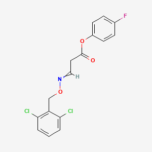 4-Fluorophenyl 3-{[(2,6-dichlorobenzyl)oxy]imino}propanoate