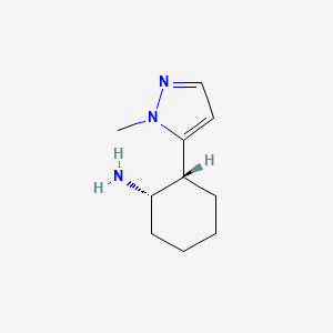 molecular formula C10H17N3 B2656037 (1S,2R)-2-(1-Methyl-1H-pyrazol-5-yl)cyclohexan-1-amine CAS No. 2227765-67-3
