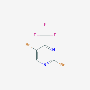 molecular formula C5HBr2F3N2 B2656040 2,5-Dibromo-4-(trifluoromethyl)pyrimidine CAS No. 785777-91-5