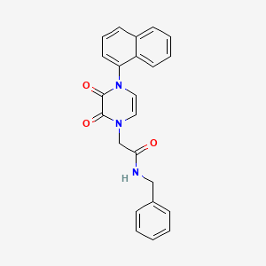 molecular formula C23H19N3O3 B2656041 N-benzyl-2-(4-naphthalen-1-yl-2,3-dioxopyrazin-1-yl)acetamide CAS No. 898419-50-6