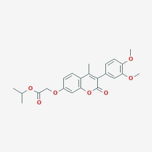 molecular formula C23H24O7 B2656046 2-[3-(3,4-二甲氧基苯基)-4-甲基-2-氧代色满-7-氧基]乙酸甲乙酯 CAS No. 869079-88-9