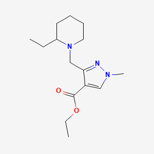 molecular formula C15H25N3O2 B2656057 Ethyl 3-[(2-ethylpiperidin-1-yl)methyl]-1-methylpyrazole-4-carboxylate CAS No. 1975117-83-9