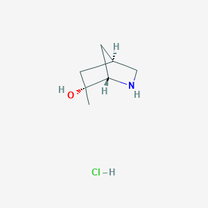 molecular formula C7H14ClNO B2656060 (1S,4R,6R)-6-Methyl-2-azabicyclo[2.2.1]heptan-6-ol;hydrochloride CAS No. 2580097-94-3