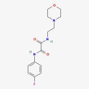 molecular formula C14H18FN3O3 B2656067 N'-(4-fluorophenyl)-N-(2-morpholin-4-ylethyl)oxamide CAS No. 332125-10-7