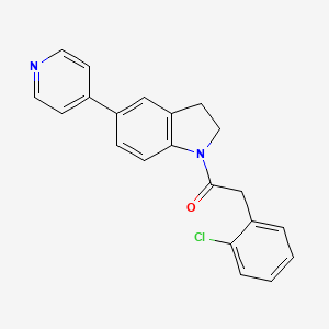 molecular formula C21H17ClN2O B2656069 2-(2-Chlorophenyl)-1-(5-(pyridin-4-yl)indolin-1-yl)ethanone CAS No. 2034613-65-3