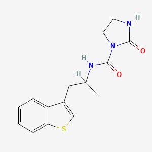 molecular formula C15H17N3O2S B2656077 N-(1-(benzo[b]thiophen-3-yl)propan-2-yl)-2-oxoimidazolidine-1-carboxamide CAS No. 2034367-64-9