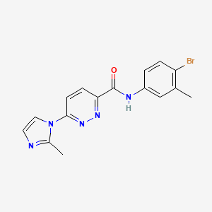 molecular formula C16H14BrN5O B2656079 N-(4-bromo-3-methylphenyl)-6-(2-methyl-1H-imidazol-1-yl)pyridazine-3-carboxamide CAS No. 1396708-76-1