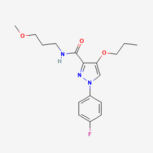 molecular formula C17H22FN3O3 B2656082 1-(4-fluorophenyl)-N-(3-methoxypropyl)-4-propoxy-1H-pyrazole-3-carboxamide CAS No. 1170875-45-2