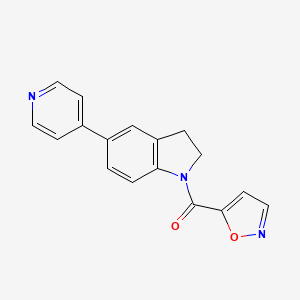 molecular formula C17H13N3O2 B2656085 Isoxazol-5-yl(5-(pyridin-4-yl)indolin-1-yl)methanone CAS No. 2034275-81-3