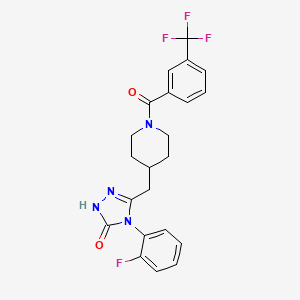 4-(2-fluorophenyl)-3-((1-(3-(trifluoromethyl)benzoyl)piperidin-4-yl)methyl)-1H-1,2,4-triazol-5(4H)-one