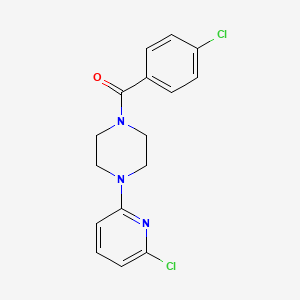 molecular formula C16H15Cl2N3O B2656095 (4-Chlorophenyl)[4-(6-chloro-2-pyridinyl)piperazino]methanone CAS No. 339107-34-5