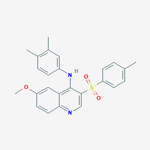 molecular formula C25H24N2O3S B2656102 N-(3,4-dimethylphenyl)-6-methoxy-3-tosylquinolin-4-amine CAS No. 1251628-56-4