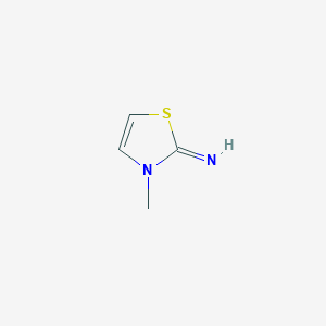 molecular formula C4H6N2S B2656103 3-methyl-1,3-thiazol-2(3H)-imine CAS No. 6149-13-9