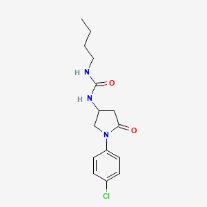 molecular formula C15H20ClN3O2 B2656104 1-丁基-3-(1-(4-氯苯基)-5-氧代吡咯烷-3-基)脲 CAS No. 894024-61-4