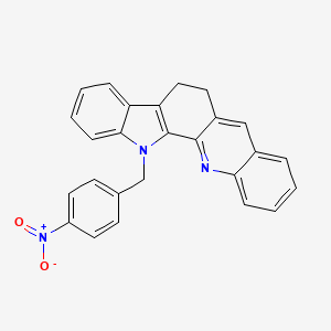 molecular formula C26H19N3O2 B2656109 13-(4-硝基苄基)-6,13-二氢-5H-吲哚[3,2-c]吖啶 CAS No. 860644-67-3