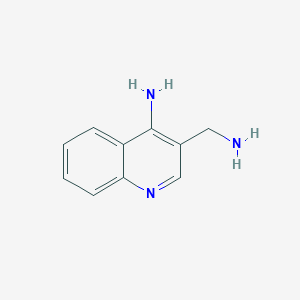 molecular formula C10H11N3 B2656125 3-(氨甲基)喹啉-4-胺 CAS No. 1247363-12-7
