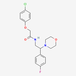 molecular formula C20H22ClFN2O3 B2656131 2-(4-chlorophenoxy)-N-(2-(4-fluorophenyl)-2-morpholinoethyl)acetamide CAS No. 941964-67-6