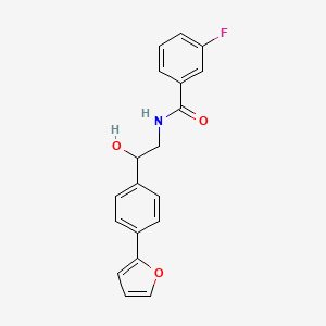 molecular formula C19H16FNO3 B2656137 3-fluoro-N-{2-[4-(furan-2-yl)phenyl]-2-hydroxyethyl}benzamide CAS No. 2097934-48-8