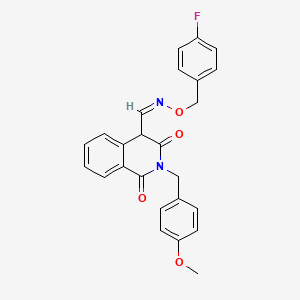 2-(4-methoxybenzyl)-1,3-dioxo-1,2,3,4-tetrahydro-4-isoquinolinecarbaldehyde O-(4-fluorobenzyl)oxime