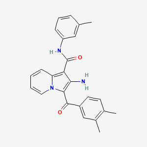 molecular formula C25H23N3O2 B2656178 2-amino-3-(3,4-dimethylbenzoyl)-N-(m-tolyl)indolizine-1-carboxamide CAS No. 903278-88-6