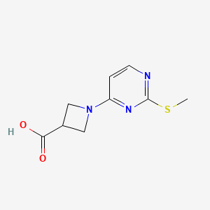 molecular formula C9H11N3O2S B2656181 1-(2-(甲硫基)嘧啶-4-基)氮杂环丁-3-羧酸 CAS No. 1289386-12-4