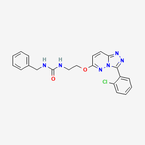 molecular formula C21H19ClN6O2 B2656188 1-Benzyl-3-(2-((3-(2-chlorophenyl)-[1,2,4]triazolo[4,3-b]pyridazin-6-yl)oxy)ethyl)urea CAS No. 1021051-63-7