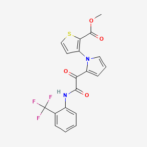 methyl 3-(2-{2-oxo-2-[2-(trifluoromethyl)anilino]acetyl}-1H-pyrrol-1-yl)-2-thiophenecarboxylate