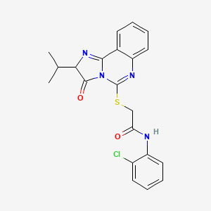 N-(2-chlorophenyl)-2-((2-isopropyl-3-oxo-2,3-dihydroimidazo[1,2-c]quinazolin-5-yl)thio)acetamide