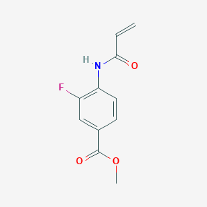 molecular formula C11H10FNO3 B2656202 Methyl 3-fluoro-4-(prop-2-enamido)benzoate CAS No. 2088717-73-9