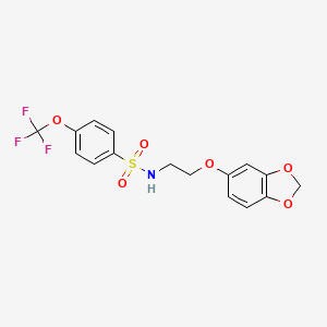 N-(2-(benzo[d][1,3]dioxol-5-yloxy)ethyl)-4-(trifluoromethoxy)benzenesulfonamide