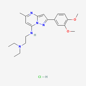 N1-(2-(3,4-dimethoxyphenyl)-5-methylpyrazolo[1,5-a]pyrimidin-7-yl)-N2,N2-diethylethane-1,2-diamine hydrochloride