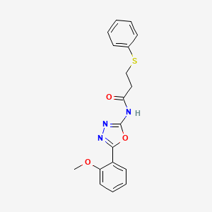 N-[5-(2-methoxyphenyl)-1,3,4-oxadiazol-2-yl]-3-phenylsulfanylpropanamide