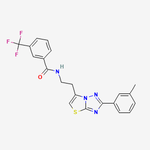 N-(2-(2-(m-tolyl)thiazolo[3,2-b][1,2,4]triazol-6-yl)ethyl)-3-(trifluoromethyl)benzamide