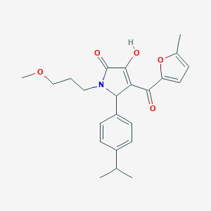 molecular formula C23H27NO5 B265624 3-hydroxy-5-(4-isopropylphenyl)-1-(3-methoxypropyl)-4-(5-methyl-2-furoyl)-1,5-dihydro-2H-pyrrol-2-one 