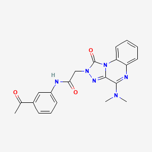 molecular formula C21H20N6O3 B2656240 N-(3-acetylphenyl)-2-(4-(dimethylamino)-1-oxo-[1,2,4]triazolo[4,3-a]quinoxalin-2(1H)-yl)acetamide CAS No. 1185176-89-9
