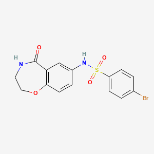 4-bromo-N-(5-oxo-2,3,4,5-tetrahydrobenzo[f][1,4]oxazepin-7-yl)benzenesulfonamide