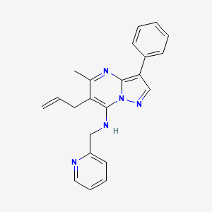 5-methyl-3-phenyl-6-(prop-2-en-1-yl)-N-(pyridin-2-ylmethyl)pyrazolo[1,5-a]pyrimidin-7-amine