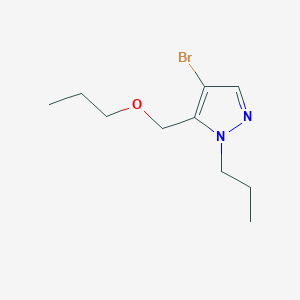 molecular formula C10H17BrN2O B2656247 4-bromo-5-(propoxymethyl)-1-propyl-1H-pyrazole CAS No. 1856088-96-4