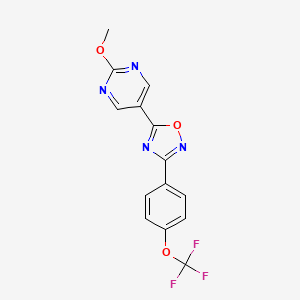 5-(2-Methoxypyrimidin-5-yl)-3-(4-(trifluoromethoxy)phenyl)-1,2,4-oxadiazole