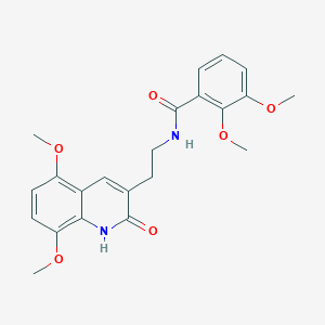 molecular formula C22H24N2O6 B2656252 N-(2-(5,8-二甲氧基-2-氧代-1,2-二氢喹啉-3-基)乙基)-2,3-二甲氧基苯甲酰胺 CAS No. 851403-51-5