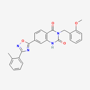 3-(2-methoxybenzyl)-7-(3-(o-tolyl)-1,2,4-oxadiazol-5-yl)quinazoline-2,4(1H,3H)-dione